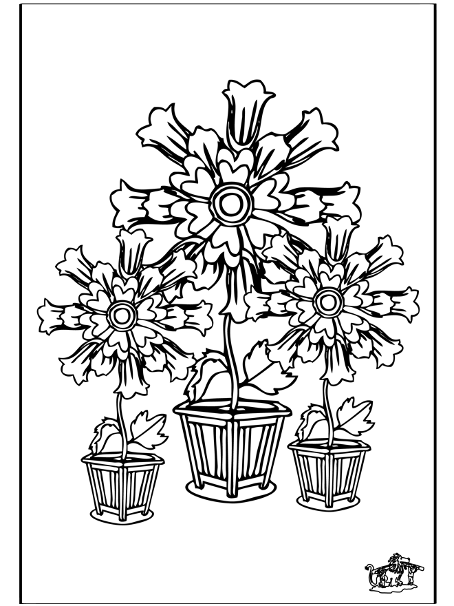 Fleurs 5 - Coloriages Fleurs