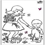 Coloriages faits divers - Fleurs de printemps 2