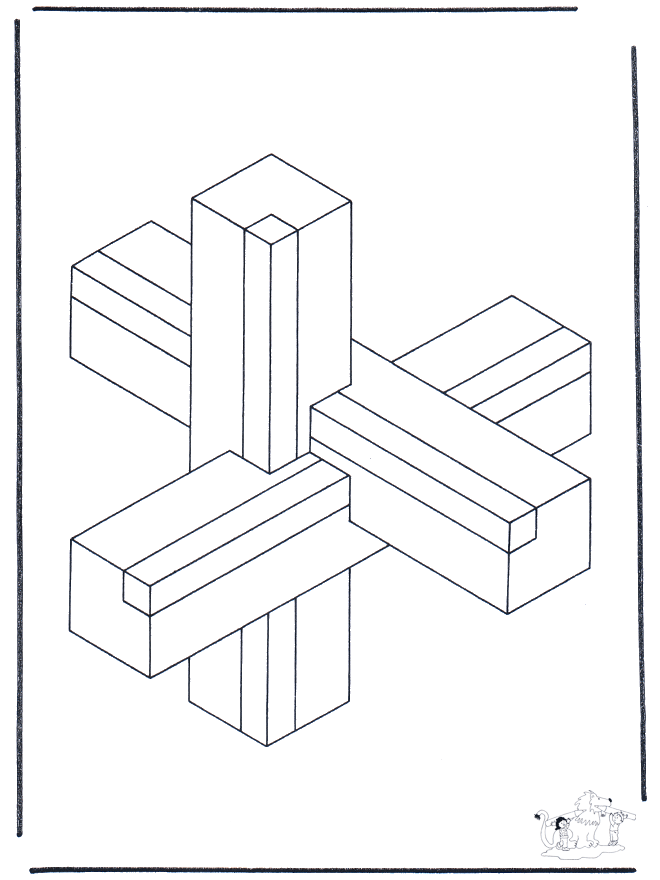 Formes géométriques 1 - Coloriages de l'art peinture