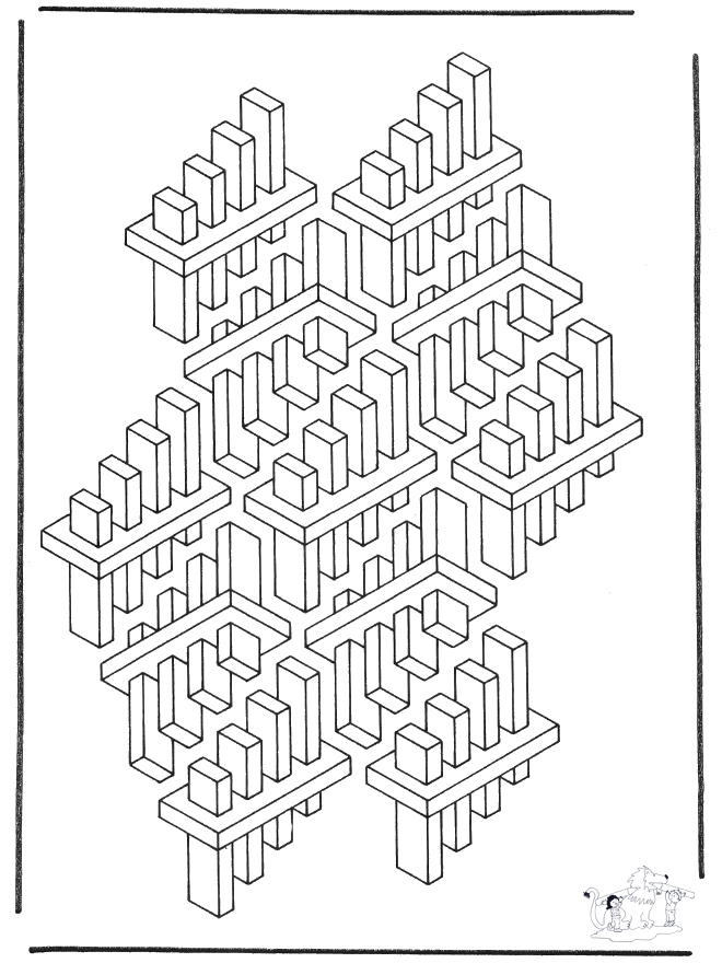 Formes géométriques 3 - Coloriages de l'art peinture