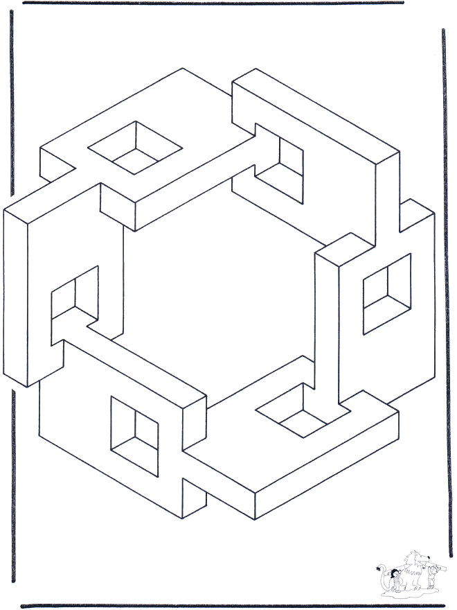 Formes géométriques 5 - Coloriages de l'art peinture