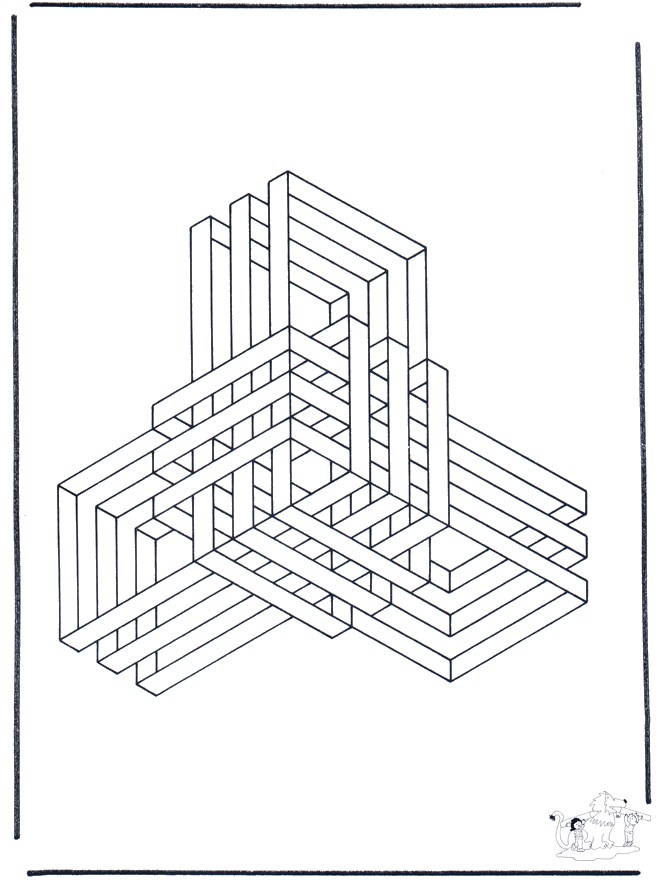 Formes géométriques 9 - Coloriages de l'art peinture