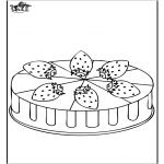 Coloriages faits divers - Gâteau aux fraises