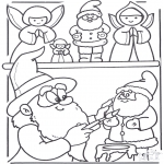 Coloriages Noël - Gnome peinte