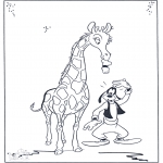 Personnages de bande dessinée - Goofy et giraffe