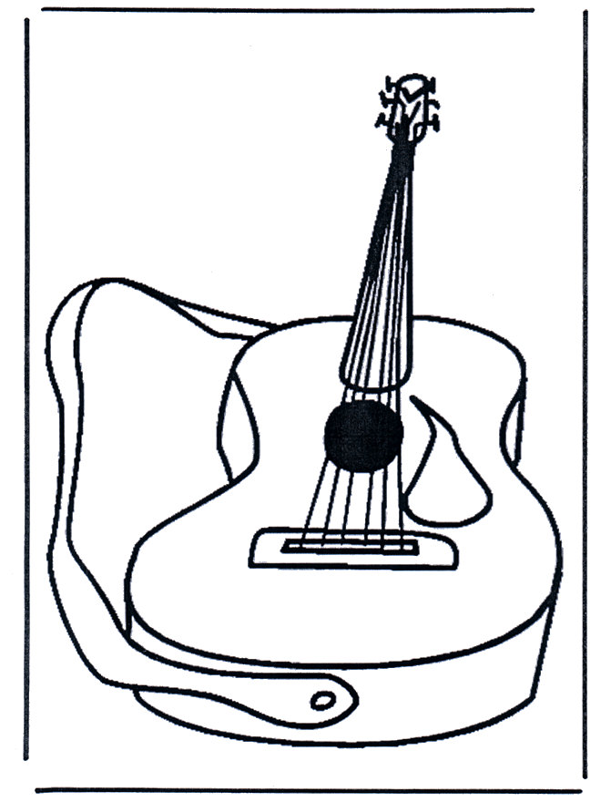 Guitare 1 - Coloriages Musique