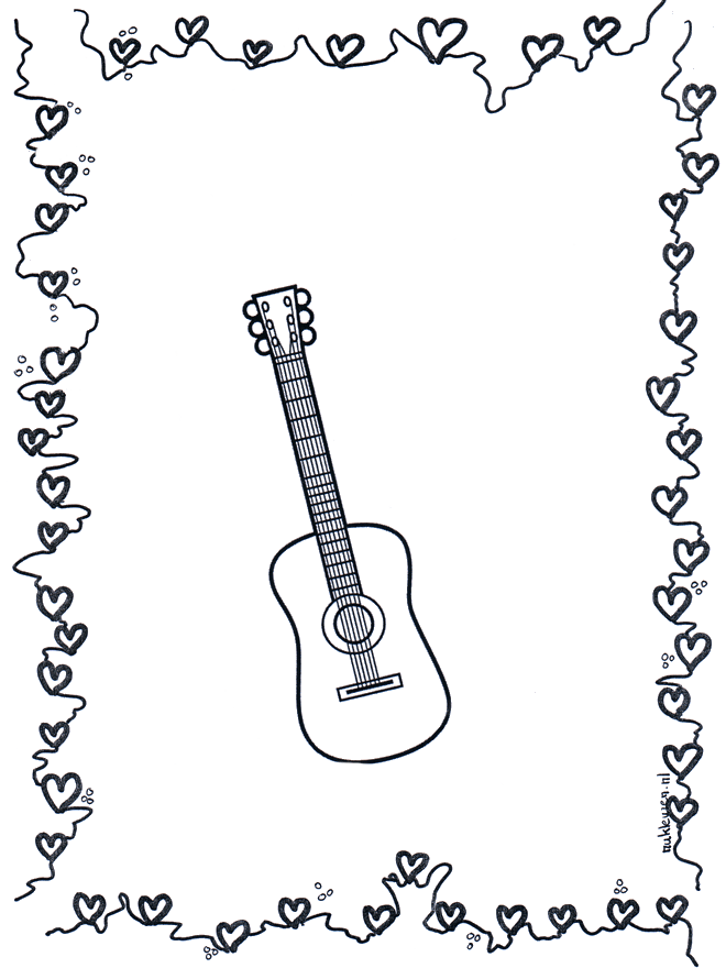 Guitare 2 - Coloriages Musique