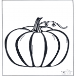 Coloriage thème - Halloween courge