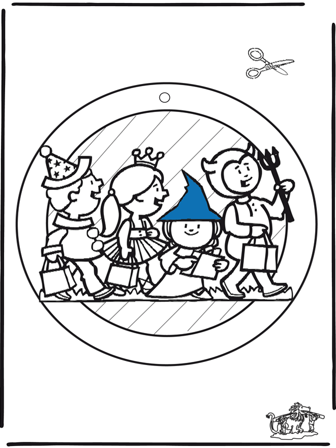 Halloween - Fenetre pendentif 2 - Coloriages Halloween