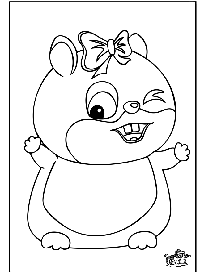 Hamster 1 - Coloriages Rongeurs