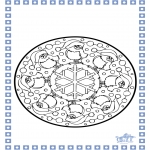 Coloriages hiver - Hiver - mandala