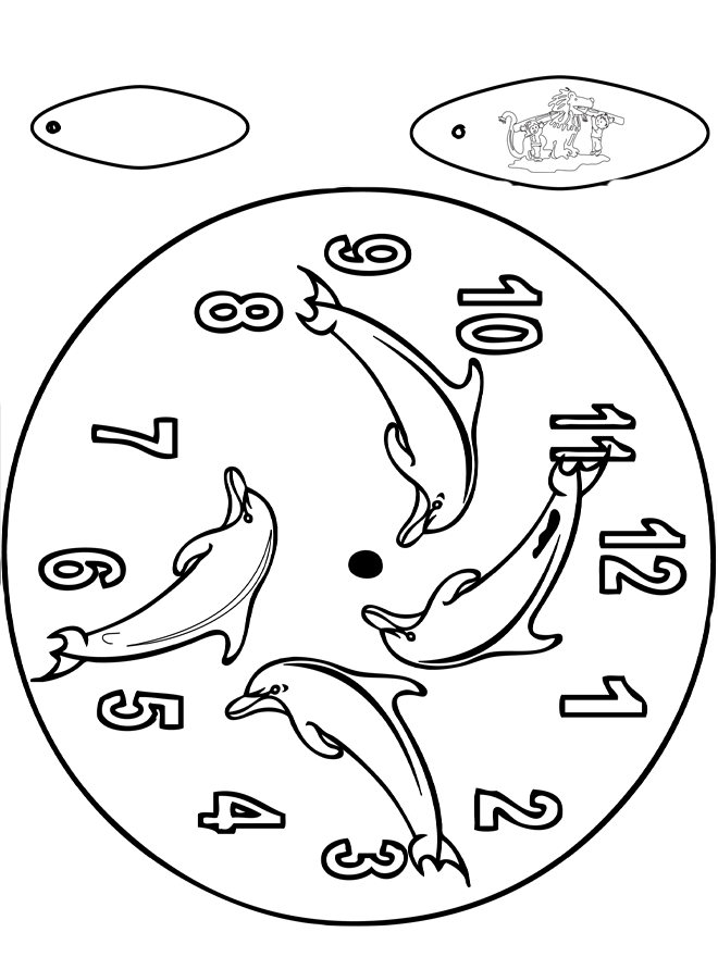 Horloge dauphin - découpages