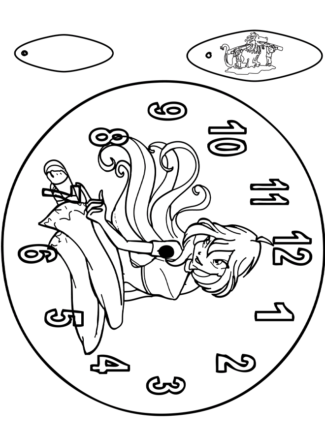 Horloge Winx - découpages