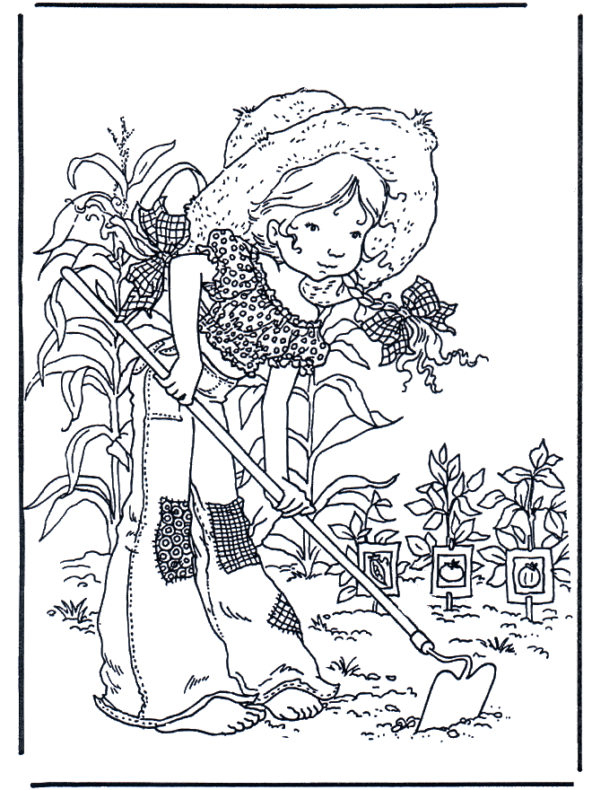 Jardinage - Coloriages Sarah Kay