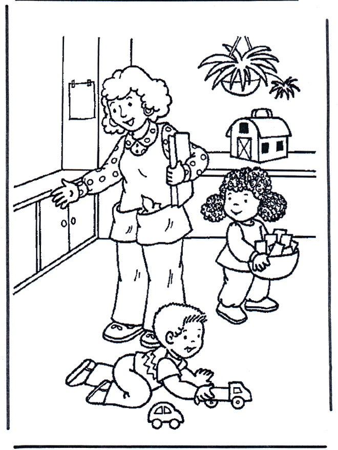 Joue avec les jouets - Coloriages enfants