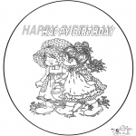 Coloriage thème - Joyeux anniversaire 2