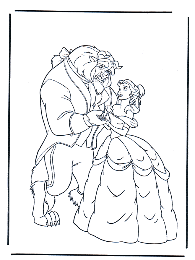 La Belle et la Bête 1 - Coloriages La Belle et la Bête