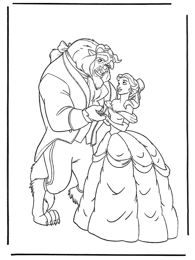 La Belle et la Bête 3 - Coloriages La Belle et la Bête