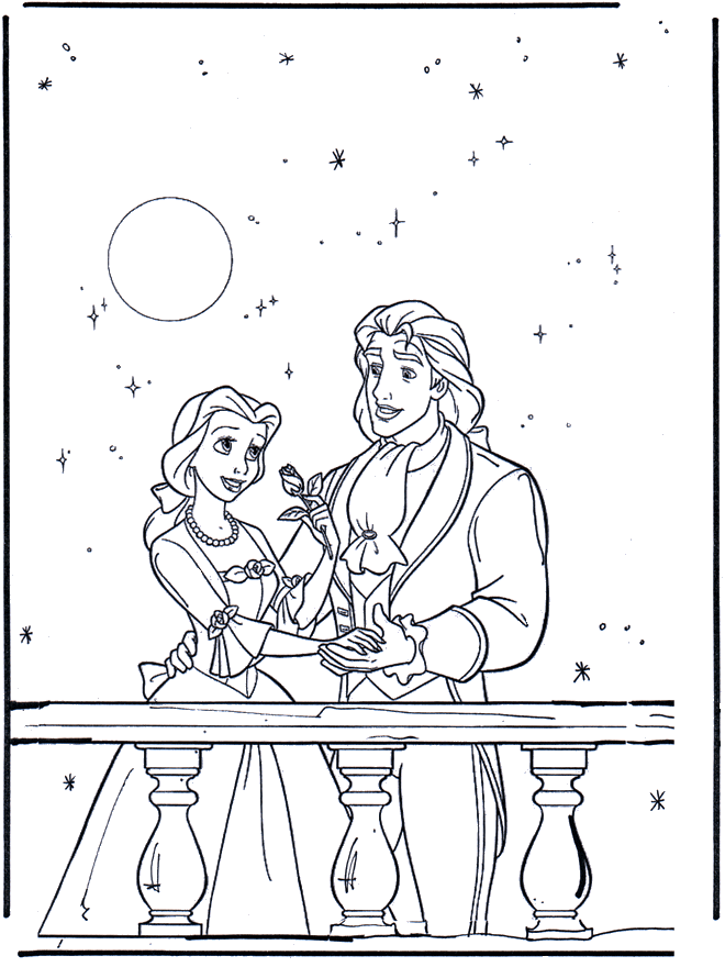 La Belle et la Bête 4 - Coloriages La Belle et la Bête