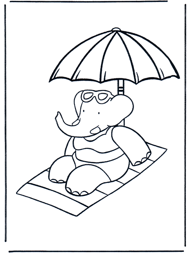 La mère de Babar - Coloriages Babar