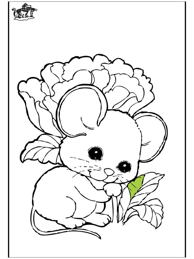 la souris 1 - Coloriages Rongeurs