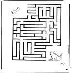 Bricolage coloriages - Labyrinthe chien