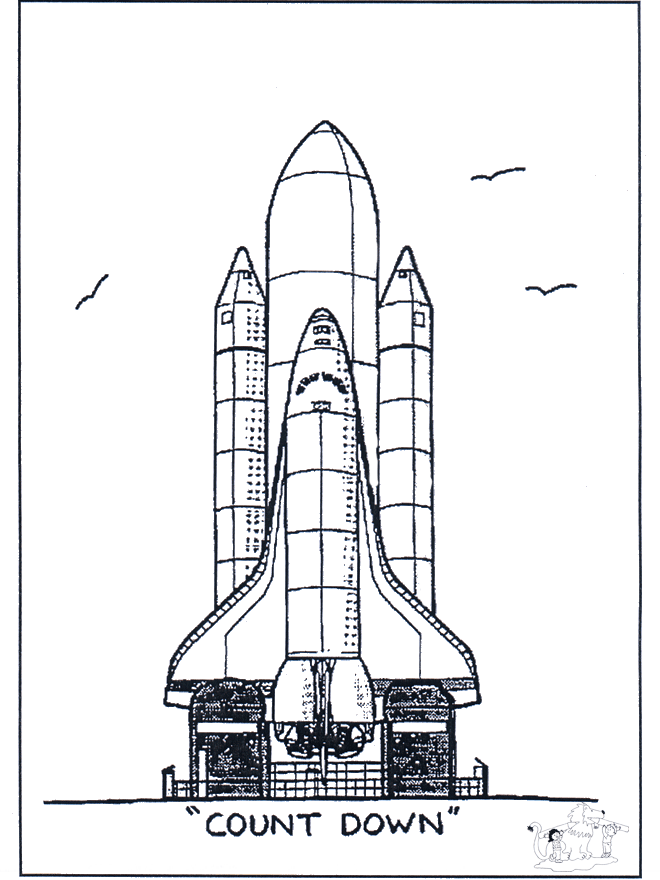 Lancement de fusée - Coloriages astronautiques