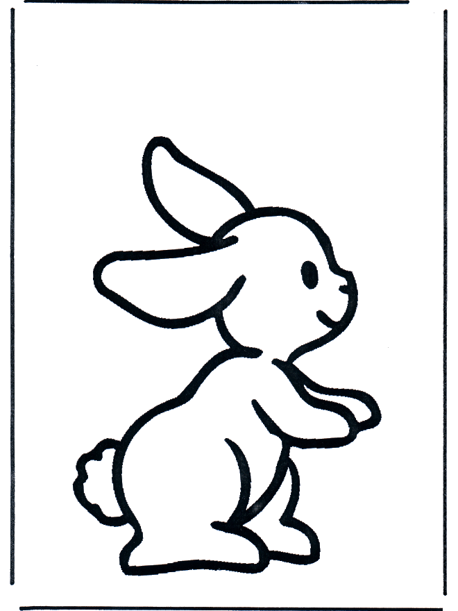 Lapin 1 - Coloriages Rongeurs