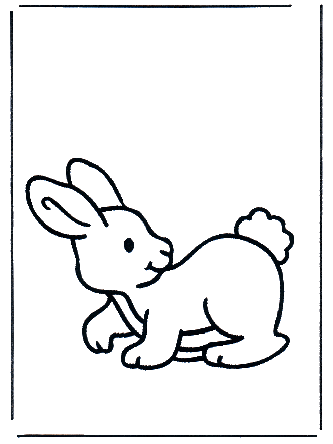 Lapin 2 - Coloriages Rongeurs