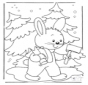 Lapin dans la neige