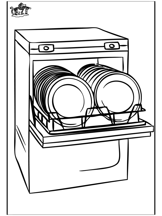 Lave-vaisselle - Coloriages assortis