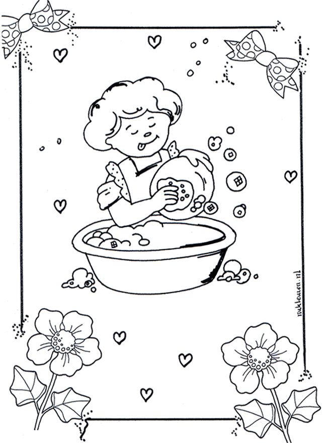 Laver - Coloriages enfants