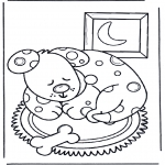 Coloriages pour enfants - Le chien dort