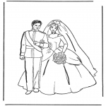 Coloriage thème - Le mariage 1