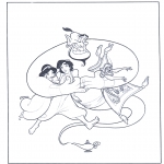 Personnages de bande dessinée - L'esprit de désir et Aladin