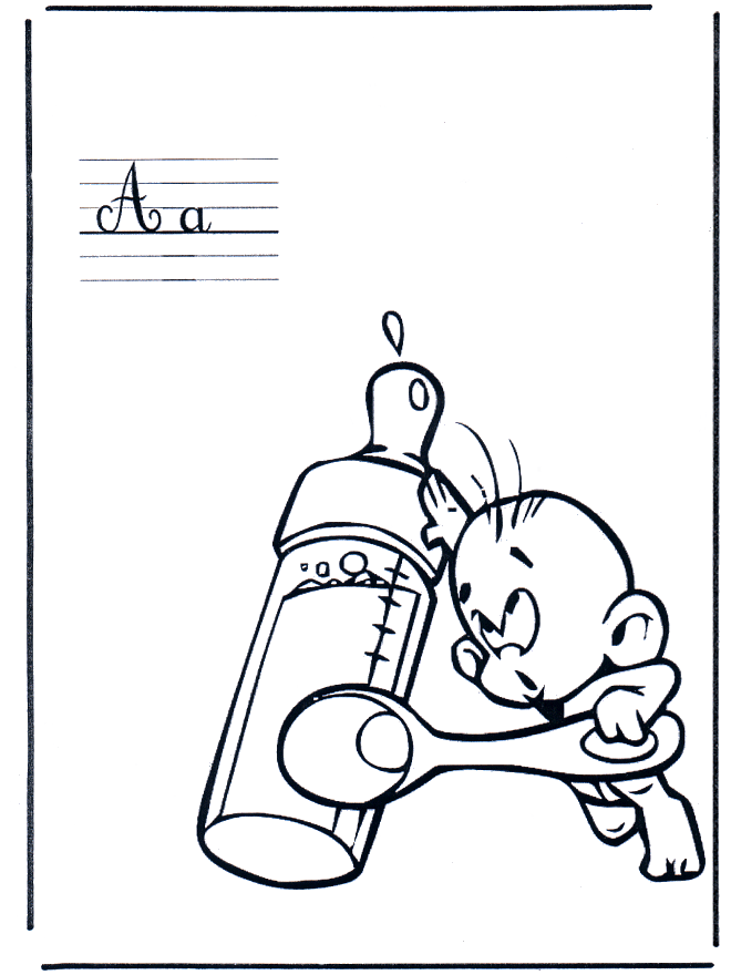 Lettre A - Coloriages alphabet