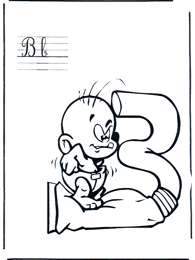 Lettre B - Coloriages alphabet