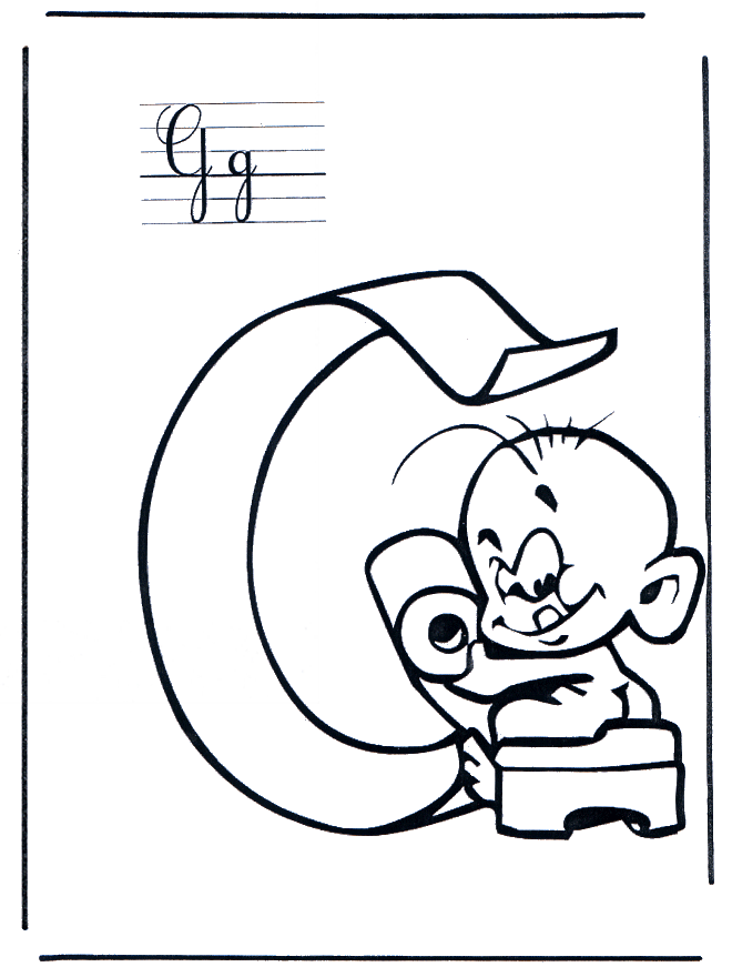 Lettre G - Coloriages alphabet