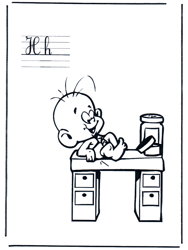 Lettre H - Coloriages alphabet