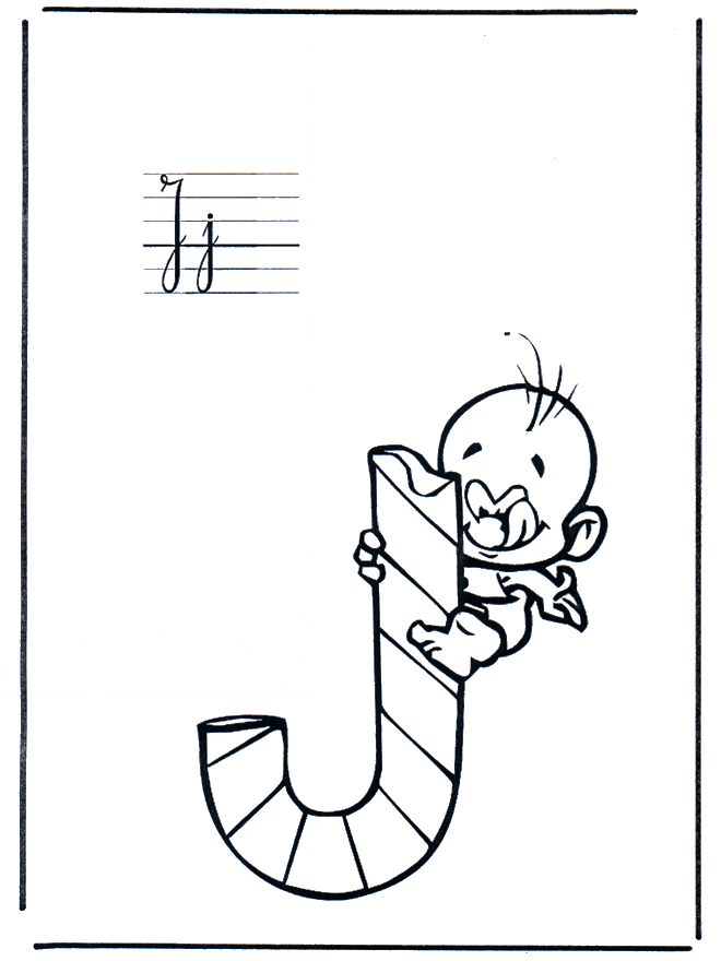 Lettre J - Coloriages alphabet