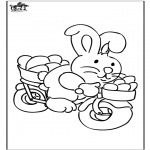 Coloriage thème - Lièvre de Pâques 19