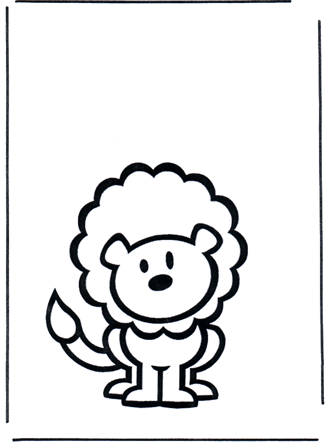 Lion 2 - Coloriages Chats