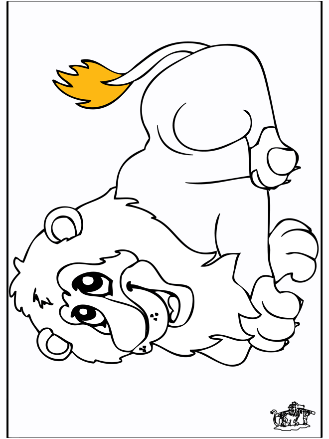 Lion 3 - Coloriages Chats