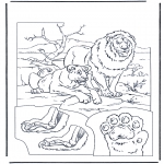 Coloriages d'animaux - Lions 1