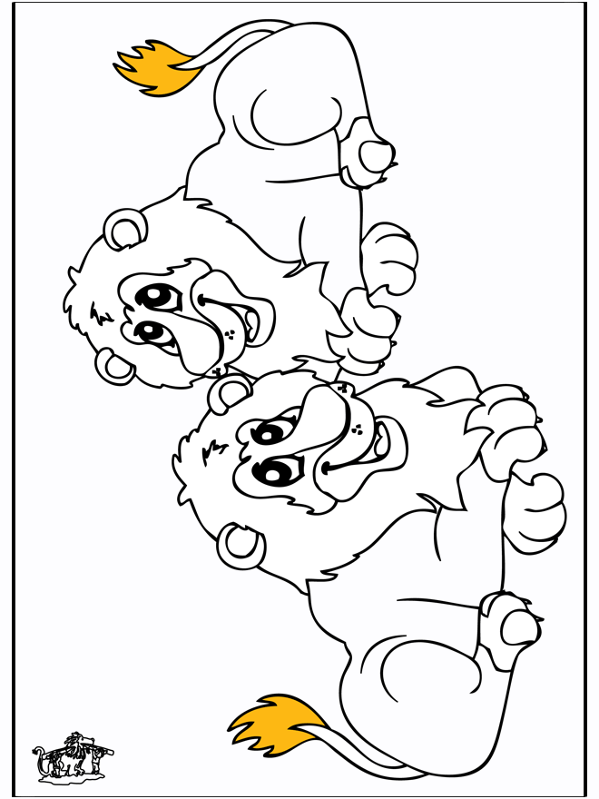 Lions 7 - Coloriages Chats