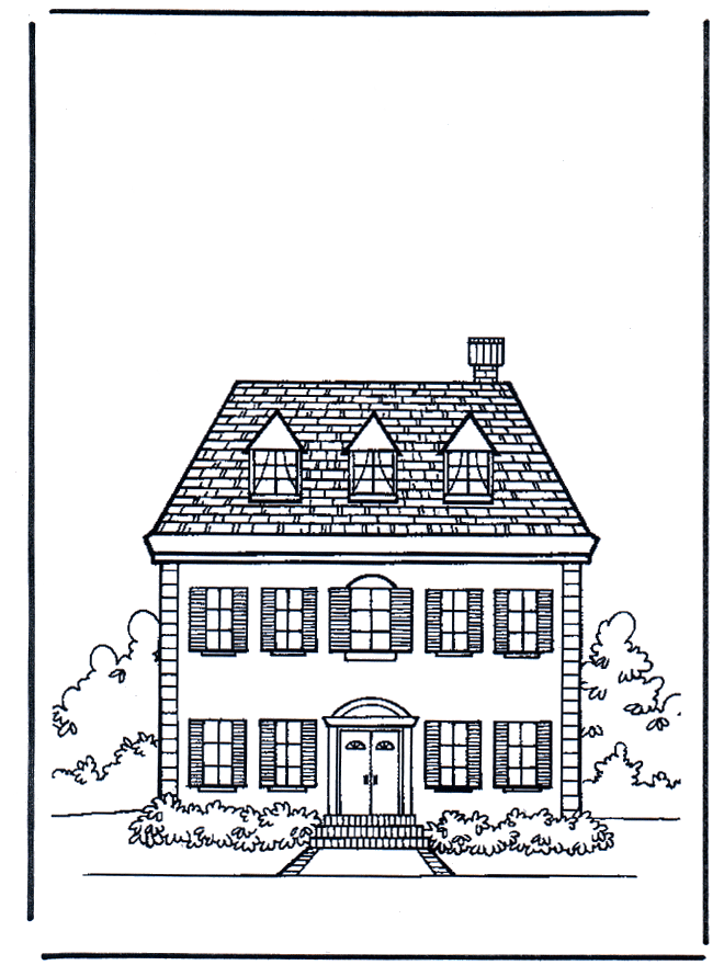 Maison 1 - Coloriages Maisons