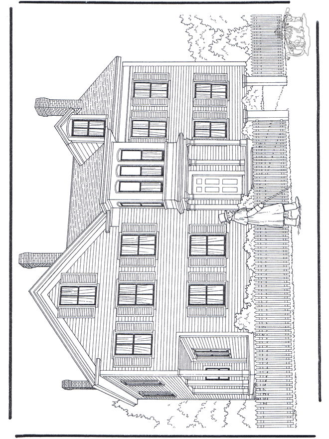 Maison 3 - Coloriages Maisons