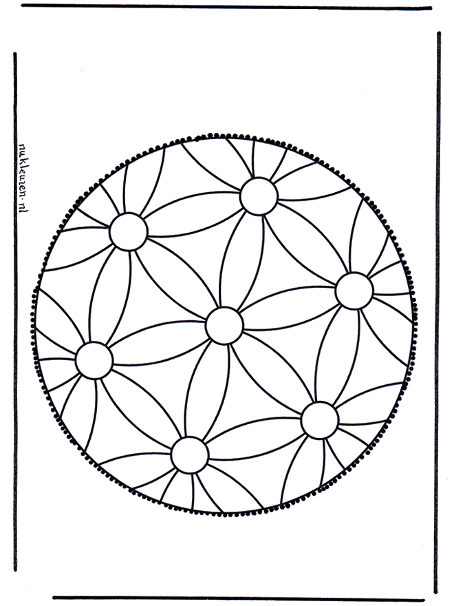 mandala 1 - Carte à piquer Mandala bricoler