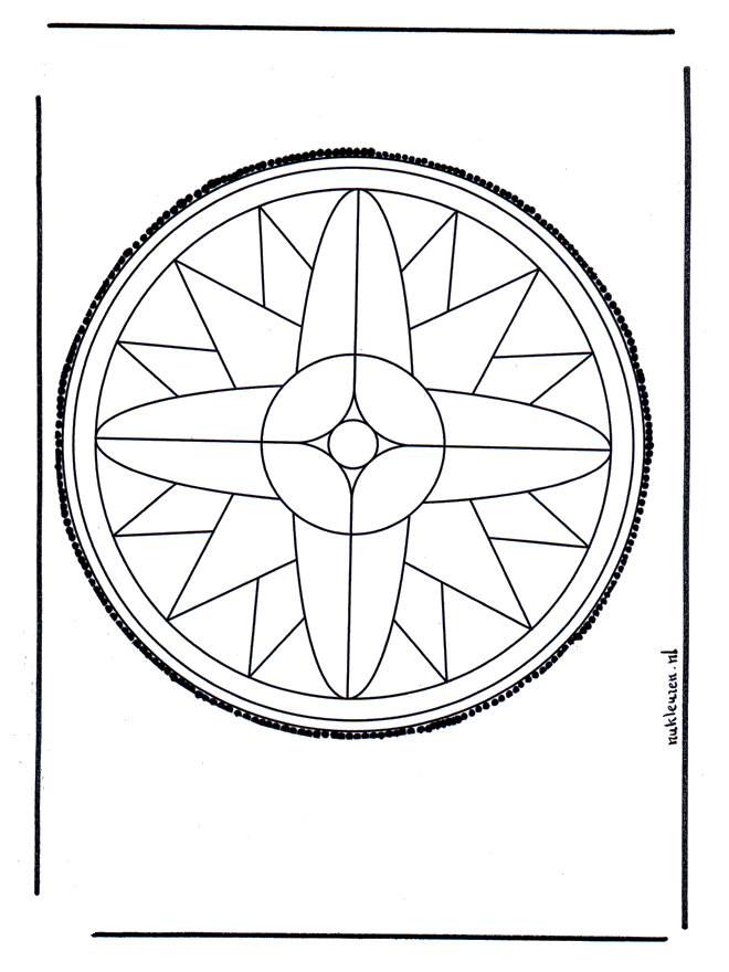 Mandala 25 - Carte à piquer Mandala bricoler