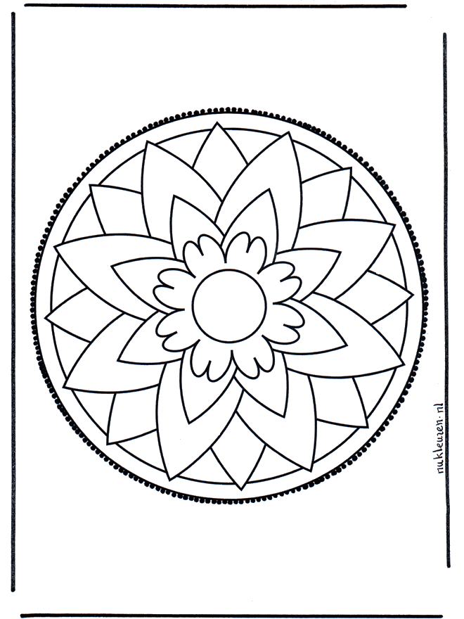 Mandala 3 - Carte à piquer Mandala bricoler